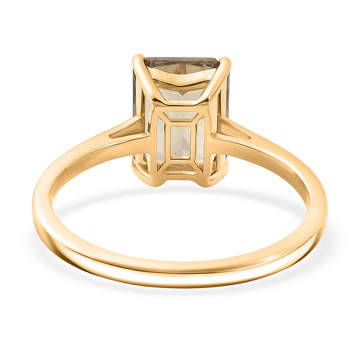 14K Yellow Gold AAAA Turkizite Solitaire Ring 3.09 Cts