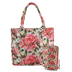Patterned Tote Bag (Size 15x4x13 cm) - Blue