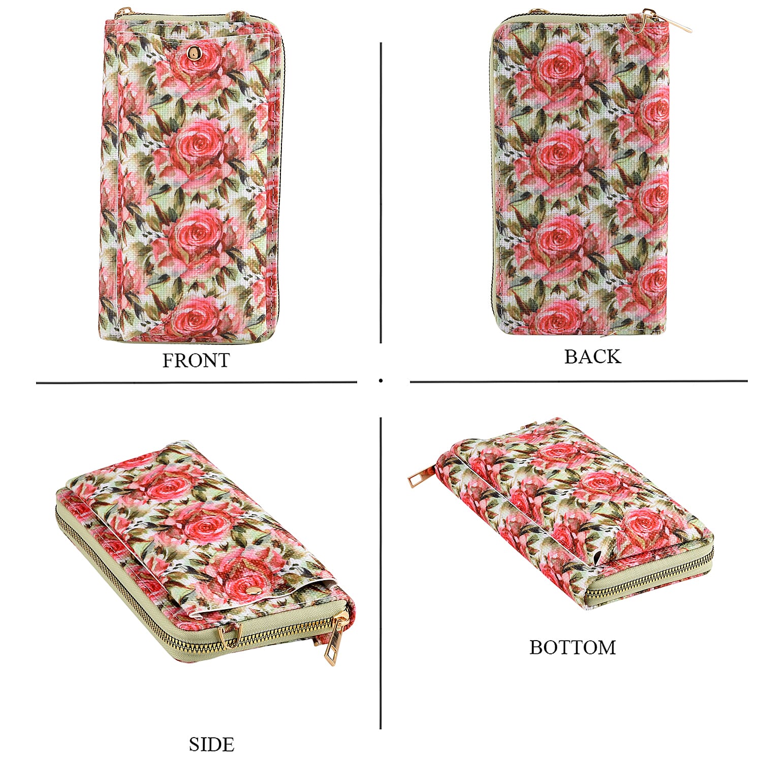 Patterned Tote Bag (Size 15x4x13 cm) - Red