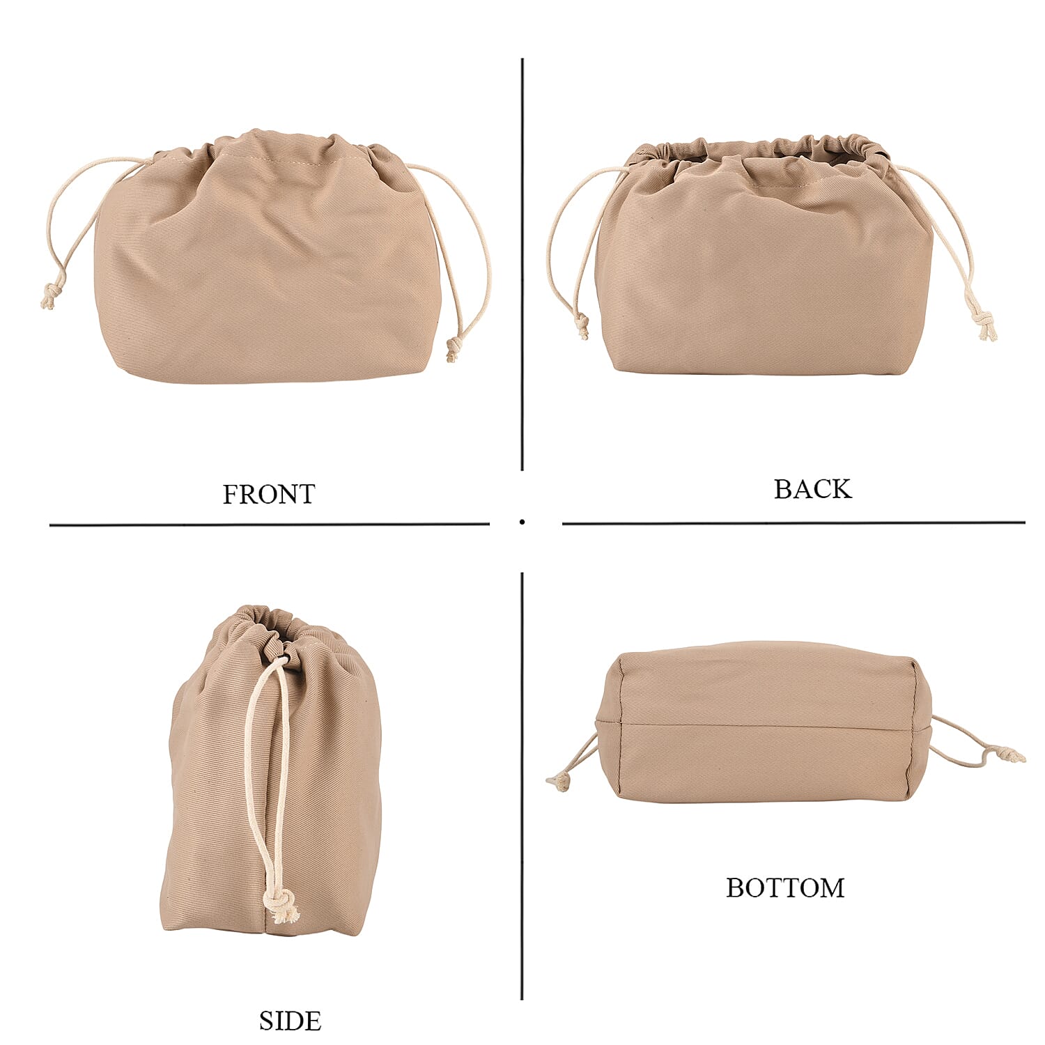 Leather Patterned Tote Bag (Size 21x11x21 cm) - Apricot