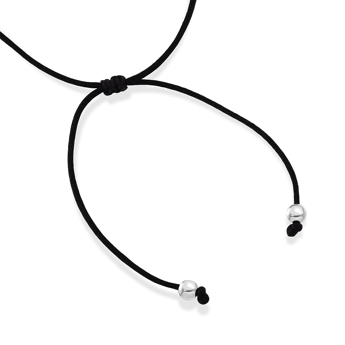 Heart Motif Adjustable Necklace (Size 28-32) in Silver Tone