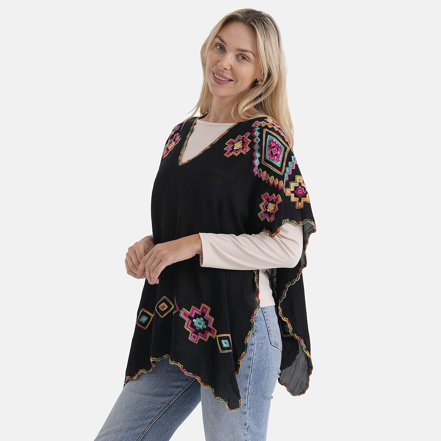 & Maisi Embroidery Top (Size - One Size) - Black