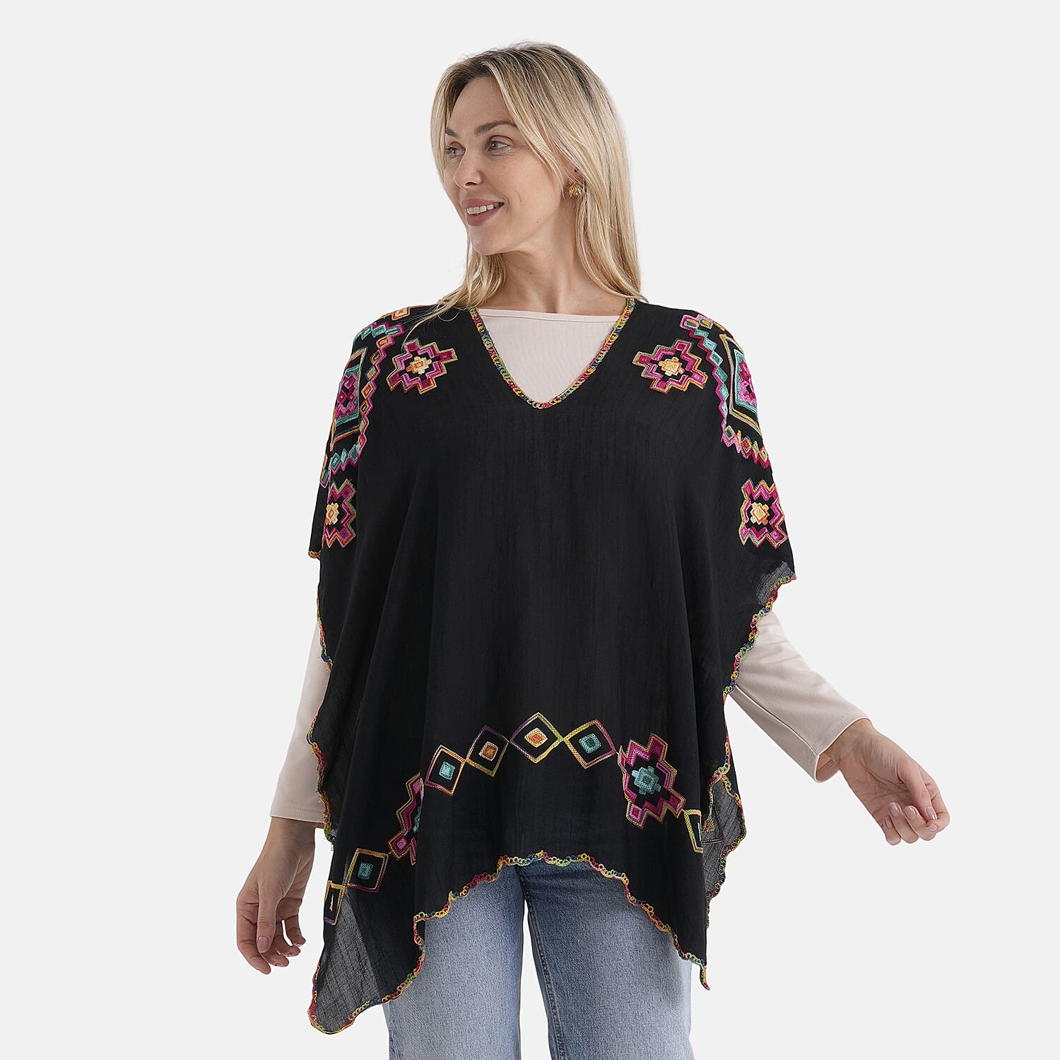& Maisi Embroidery Top (Size - One Size) - Black