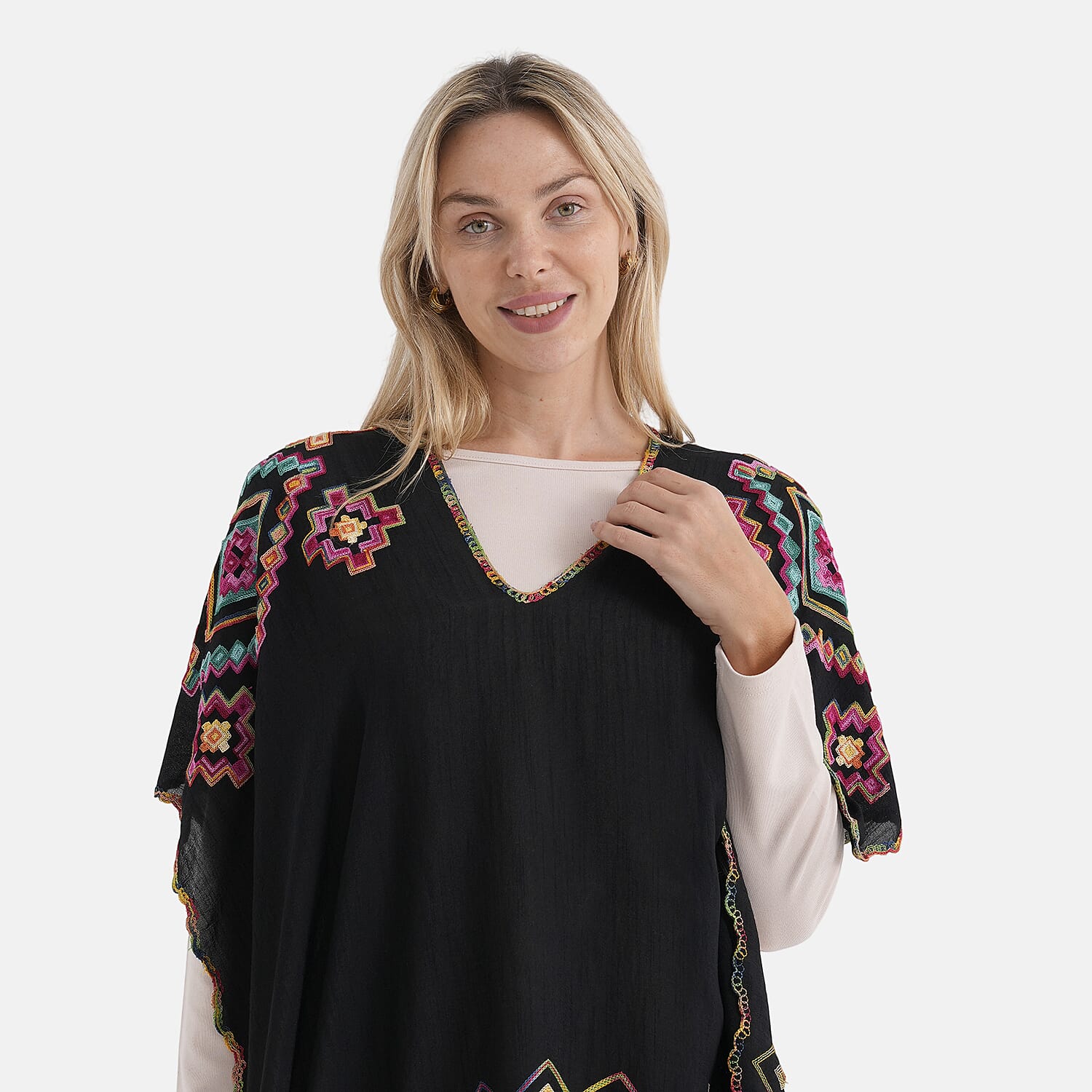 & Maisi Embroidery Top (Size - One Size) - Black