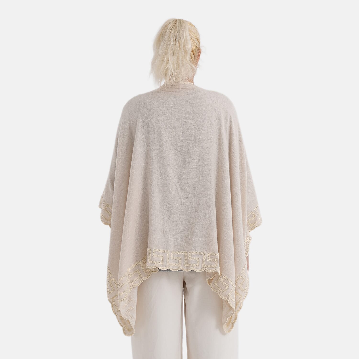 & Maisi Embroidery Kimono (Size - One Size) - Beige