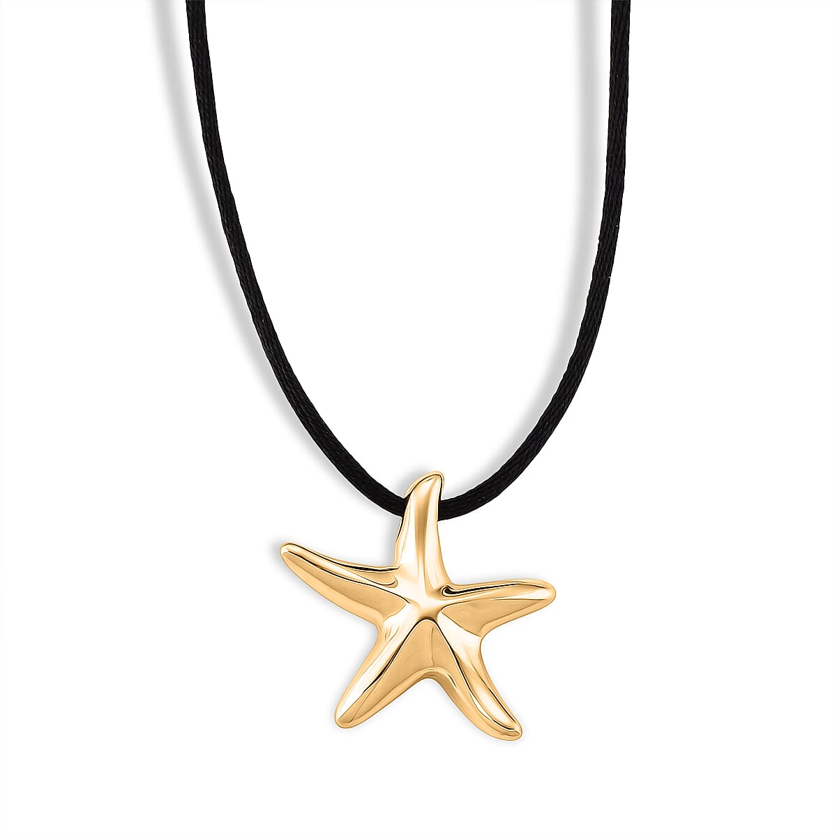 Starfish Motif Adjustable Necklace (Size Upto32) With Silk Cord