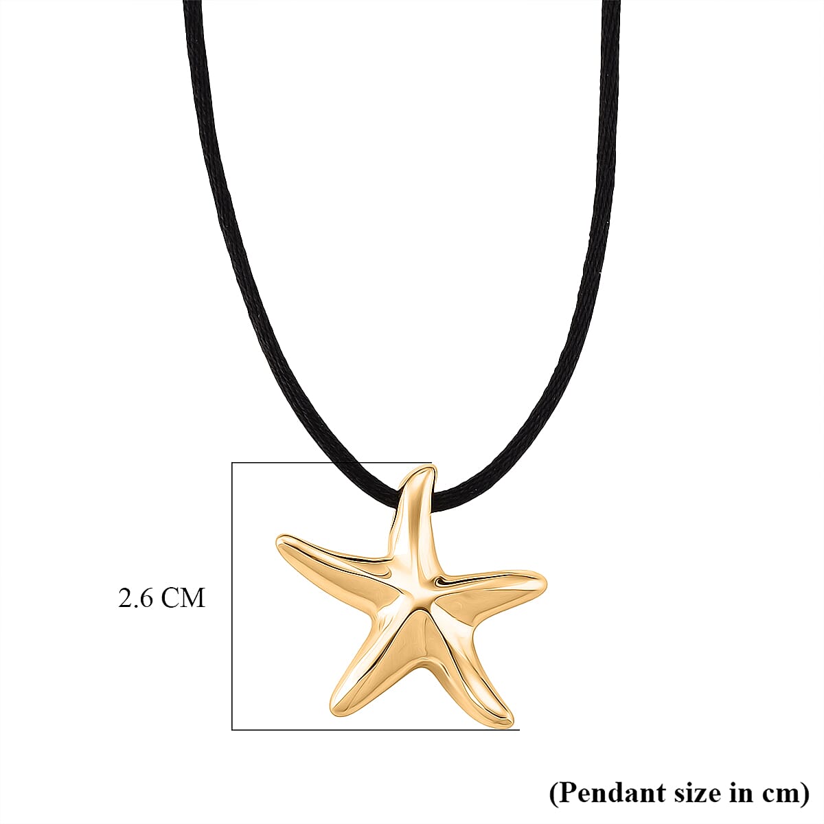 Starfish Motif Adjustable Necklace (Size Upto32) With Silk Cord
