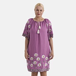 La Marey Embroidery Bohemian Tassel Dress 