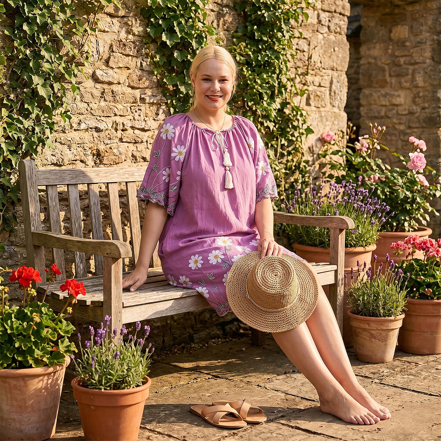 La Marey Embroidery Bohemian Tassel Dress 