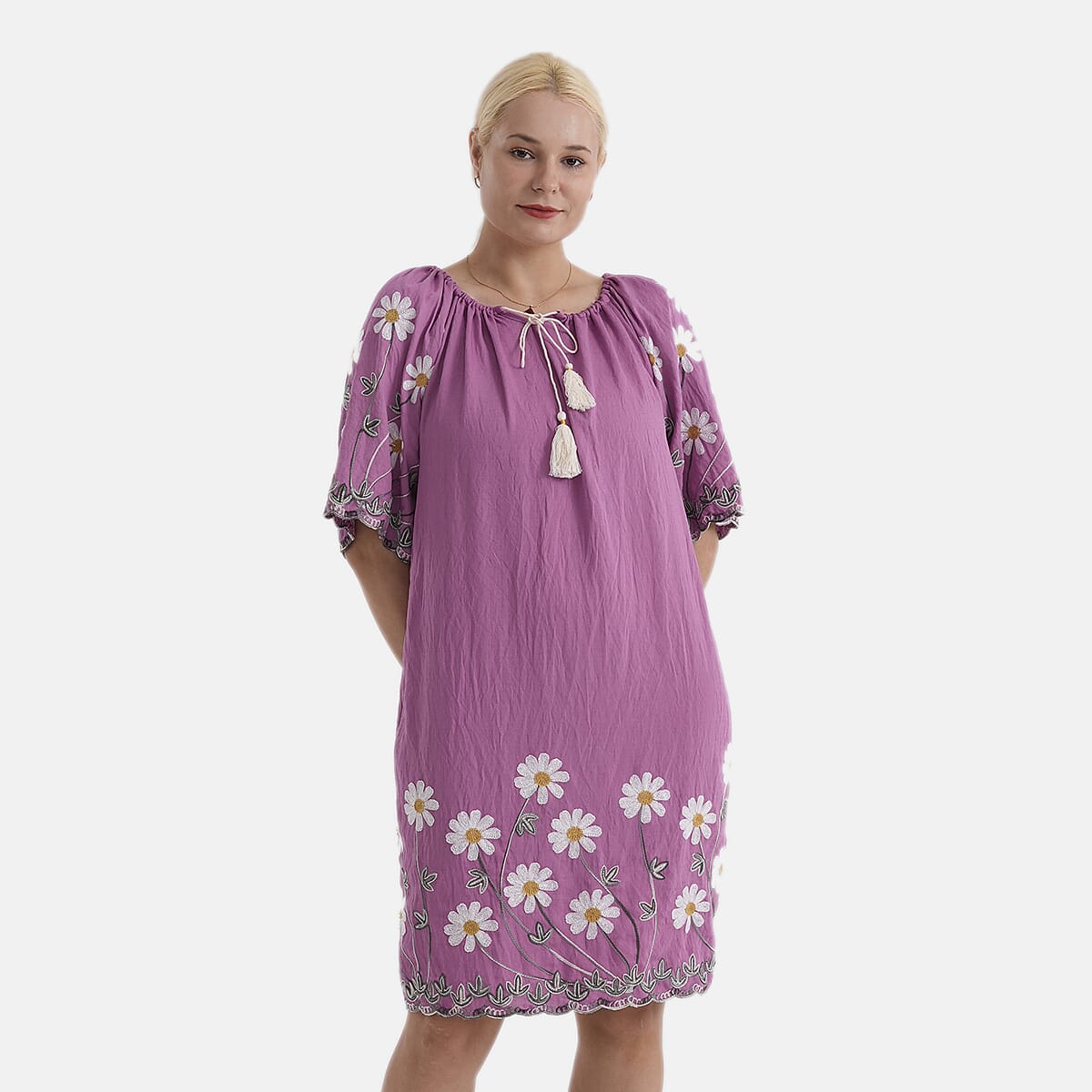 La Marey Embroidery Bohemian Tassel Dress 