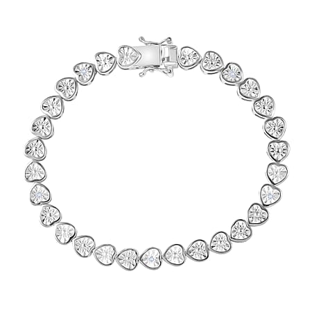 EverTrue White Diamond Tennis Bracelet -White (Size - 7.5)