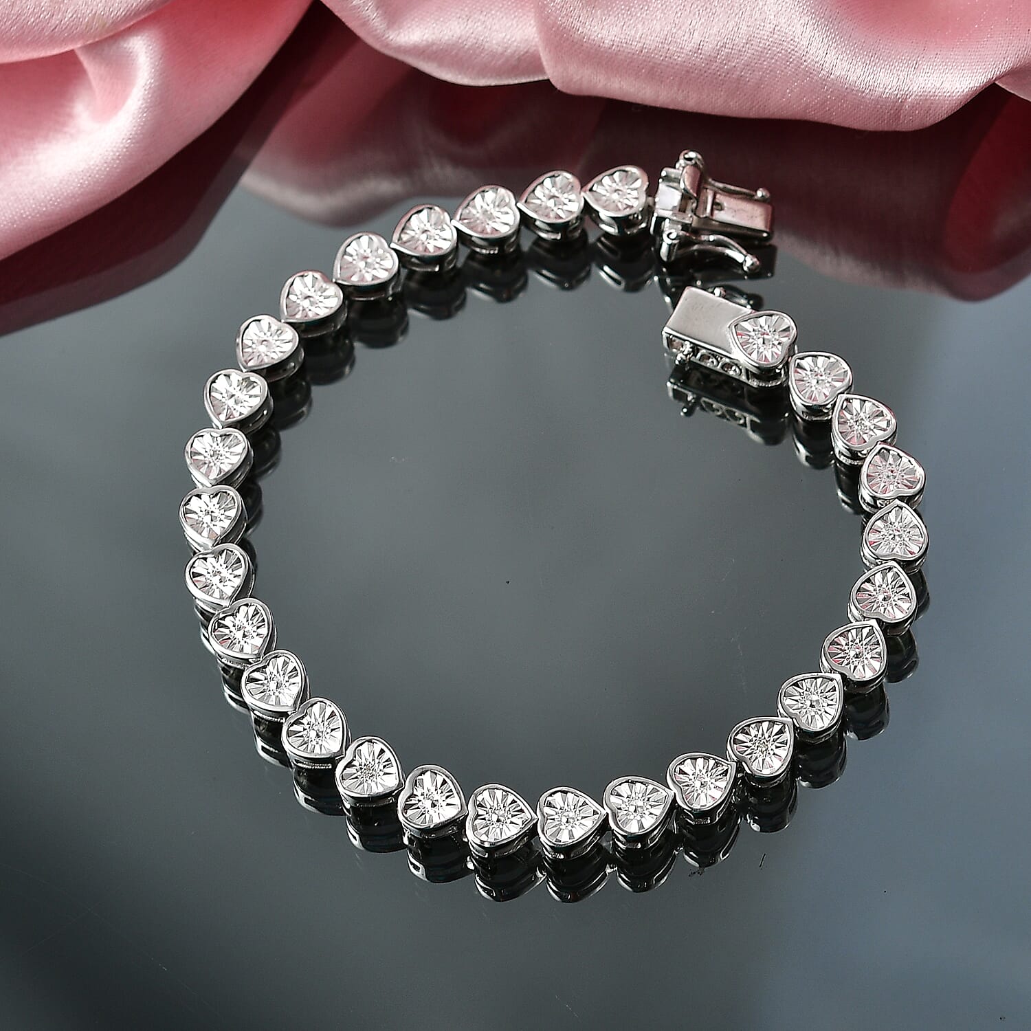 EverTrue White Diamond Tennis Bracelet -White (Size - 7.5)