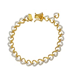 Mega Closeout Deal-  White Diamond Tennis Bracelet (Size - 7.5) with GB Lock Box