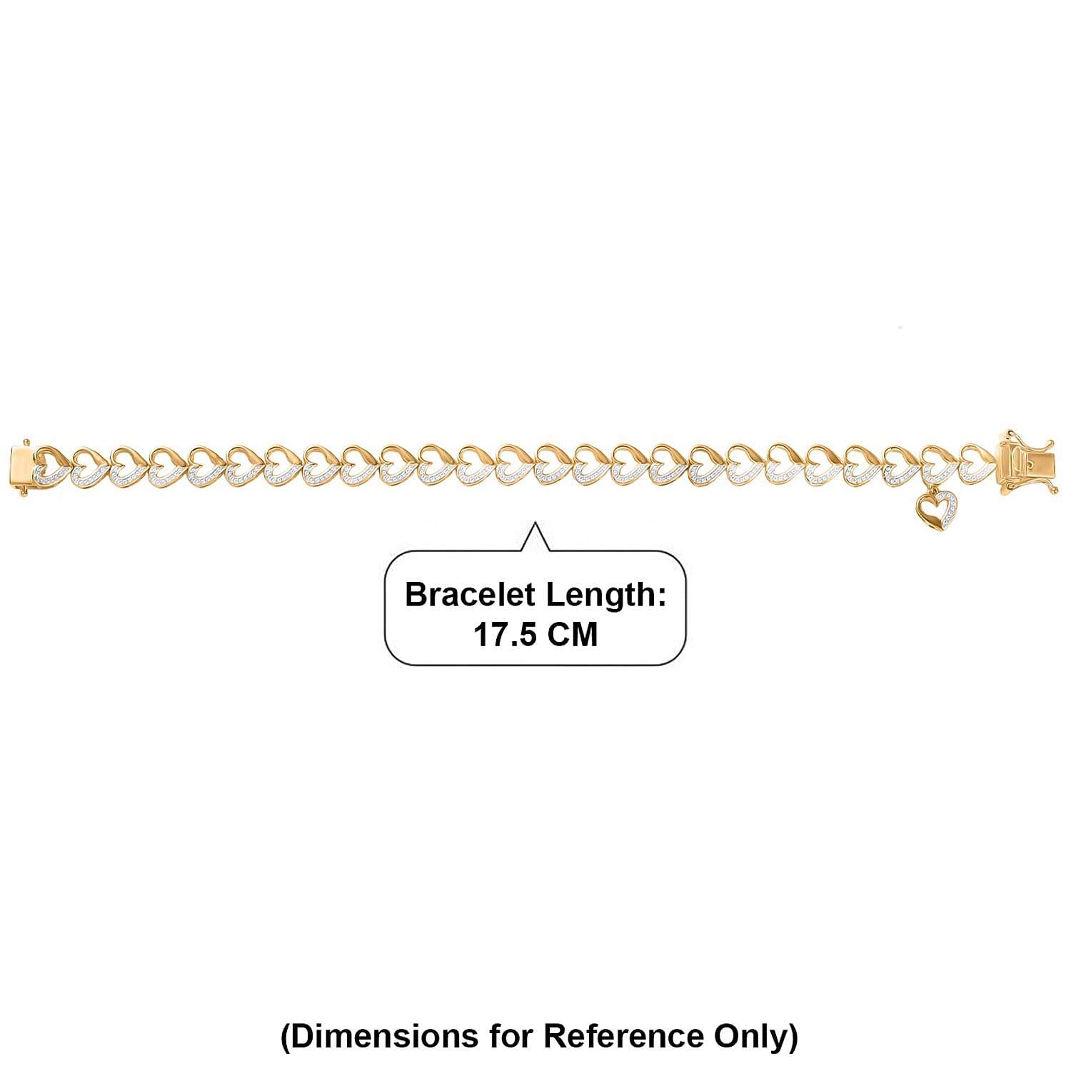 Mega Closeout Deal-  White Diamond Tennis Bracelet (Size - 7.5) with GB Lock Box