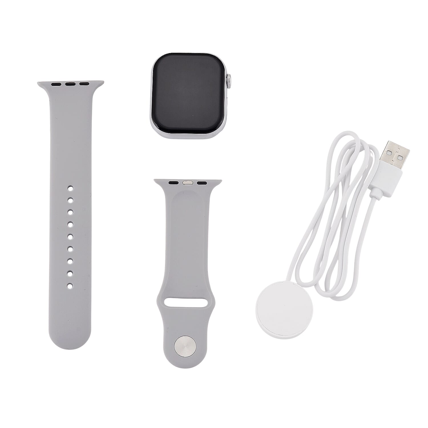 HW X PRO Smartwatch 2.01 inch TFT Display, IP67 Waterproof, Wireless Charging, Health Monitor, Bluetooth - Grey