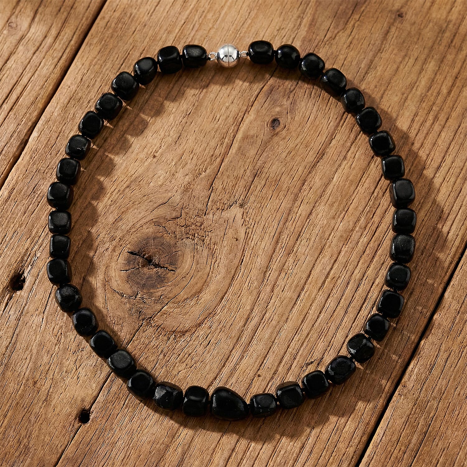 Natural Shungite Necklace with Magnetic Lock (Size - 20)  500.00 Ct.
