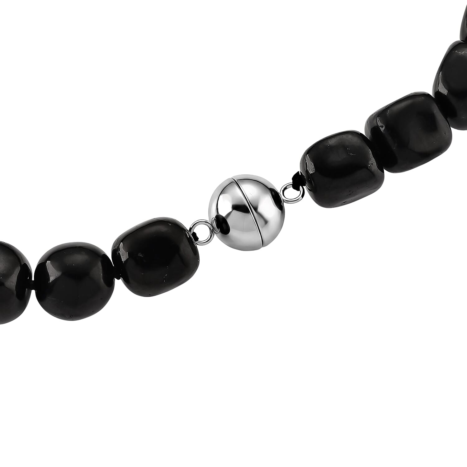 Natural Shungite Necklace with Magnetic Lock (Size - 20)  500.00 Ct.