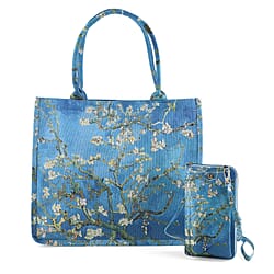Patterned Tote Bag (Size 15x4x13 cm) - Blue