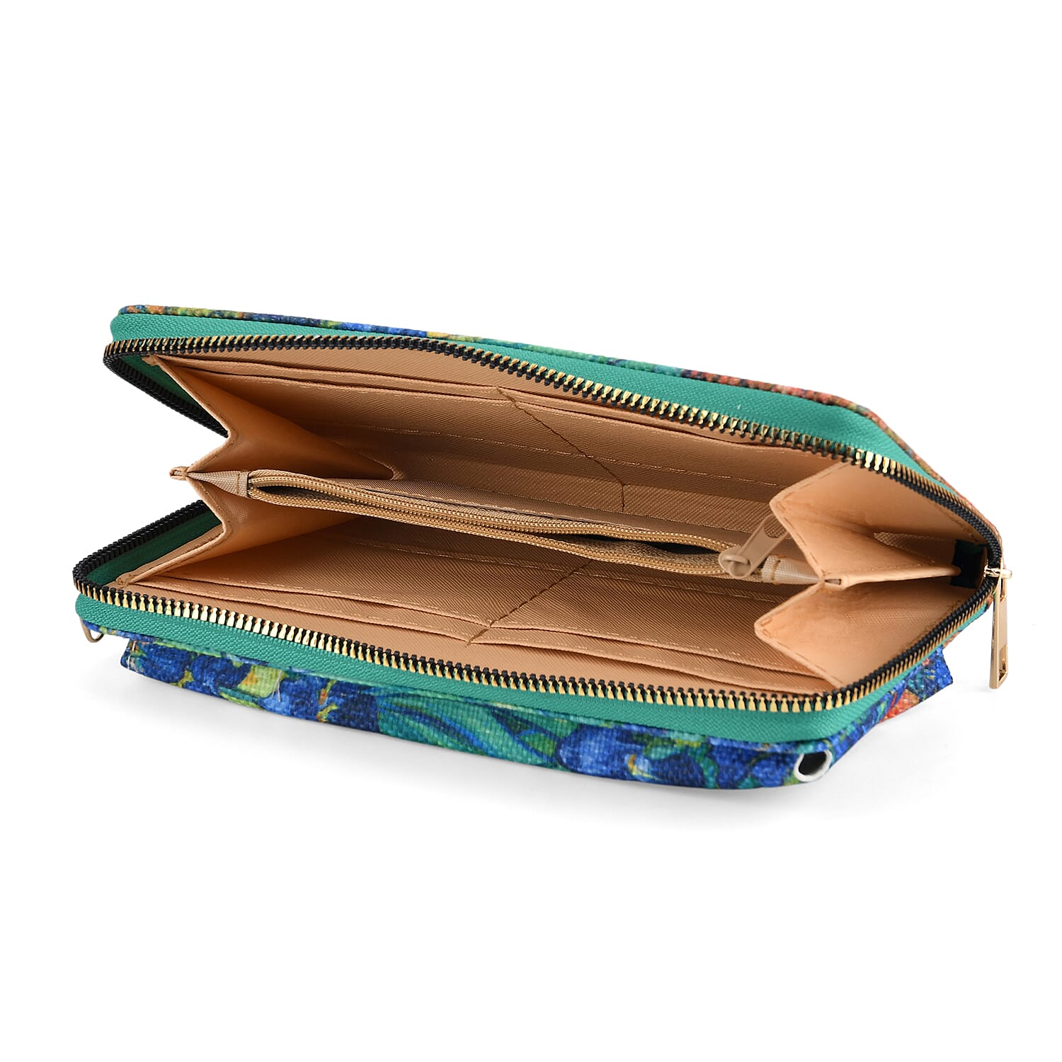 Set of 2 - Van Gogh Irises Tote Bag & Cellphone Purse - Blue & Multi
