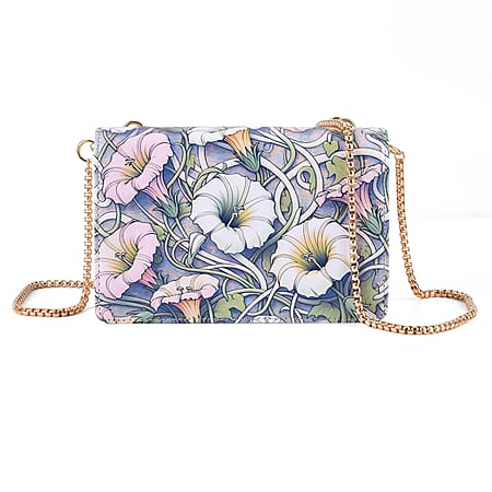Designer-Inspired RFID-Protected Flower Print Shoulder Bag with a Magnetic Detachable Wallet - Chain Strap included - Cream Designer-Inspired RFID-Protected Flower Print Shoulder Bag with a Magnetic Detachable Wallet - Chain Strap included - Cream