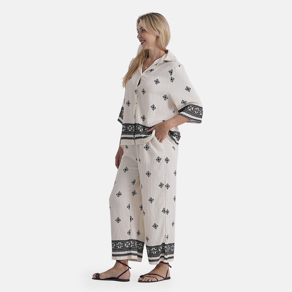 La Marey Printed Jean and Pant/Trouser 