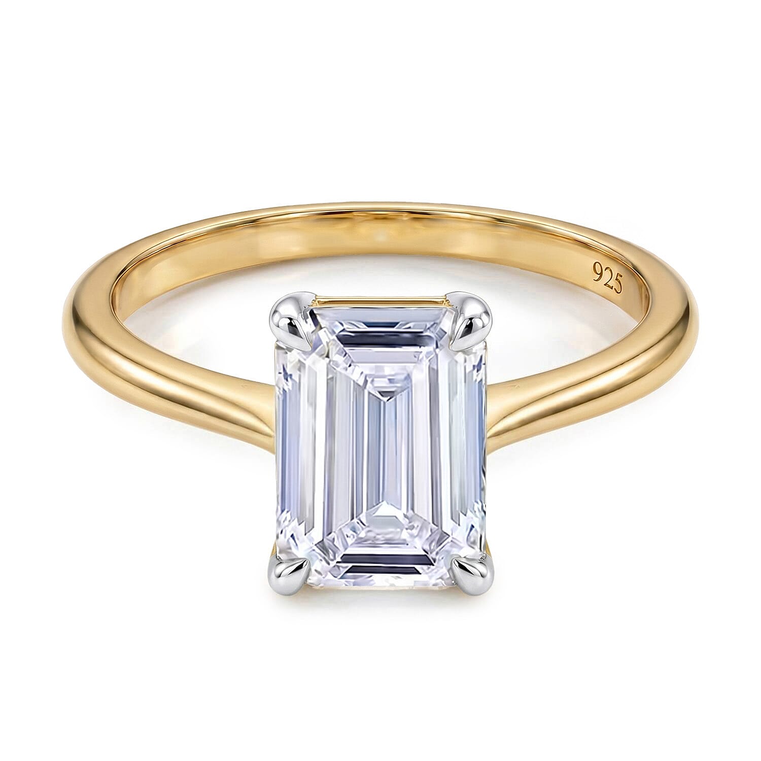 LUXURIANT 1 Ct. Lab Grown Diamond Solitaire Ring in Sterling Silver