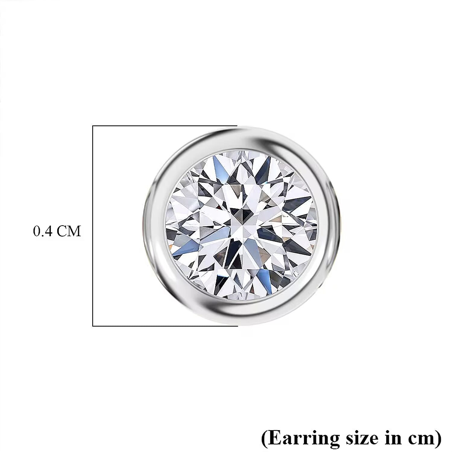 Luxuriant SI-GH Lab Grown Diamond Screw Back Earring in Rhodium Overlay Sterling Silver 0.38 Ct.