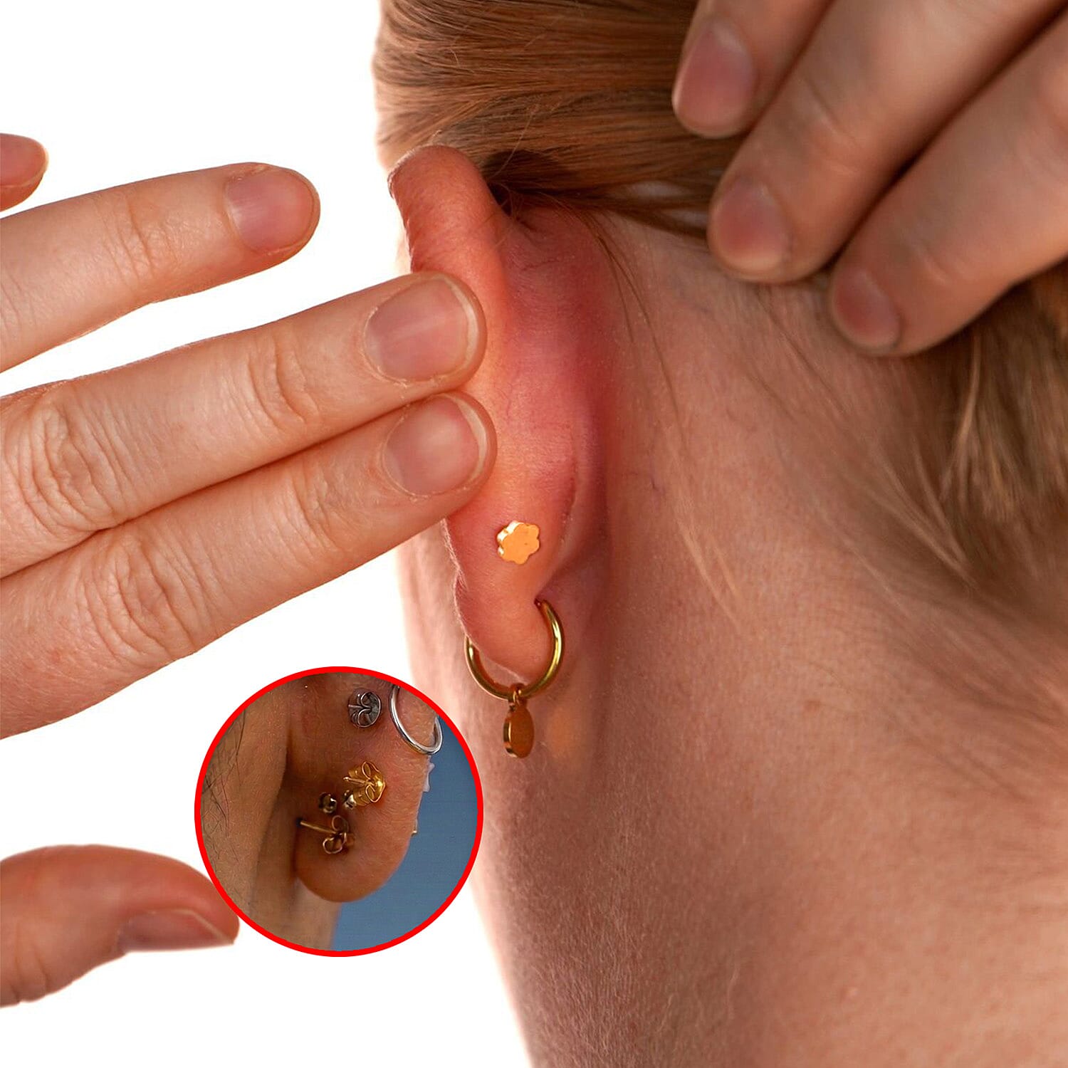 Luxuriant SI-GH Lab Grown Diamond Screw Back Earring in 18K Vermeil Yellow Gold Plated Sterling Silver 0.56 Ct.