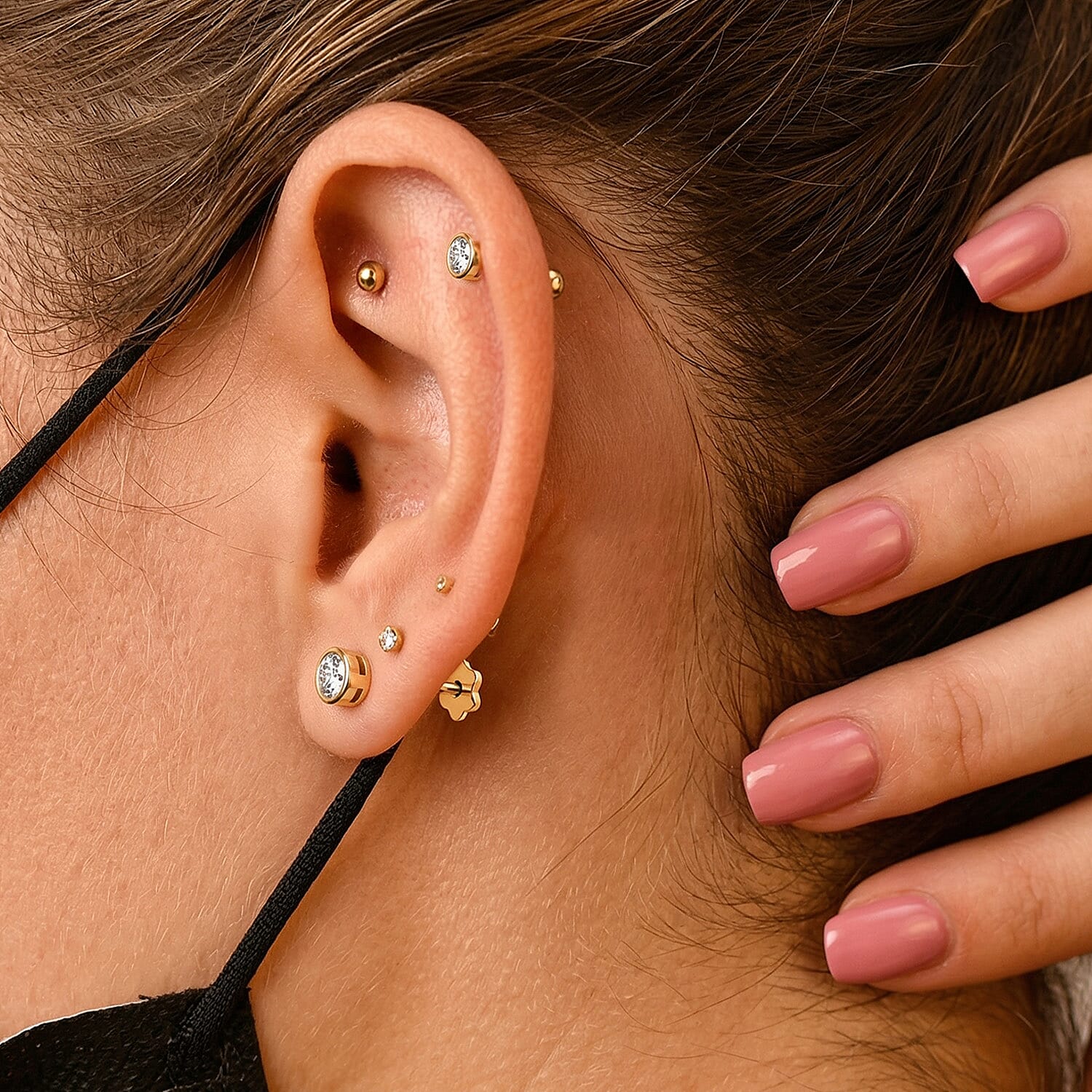 Luxuriant SI-GH Lab Grown Diamond Solitaire Stud Screw Back Earring in 18K Vermeil Yellow Gold Plated Sterling Silver 1.02 Ct.