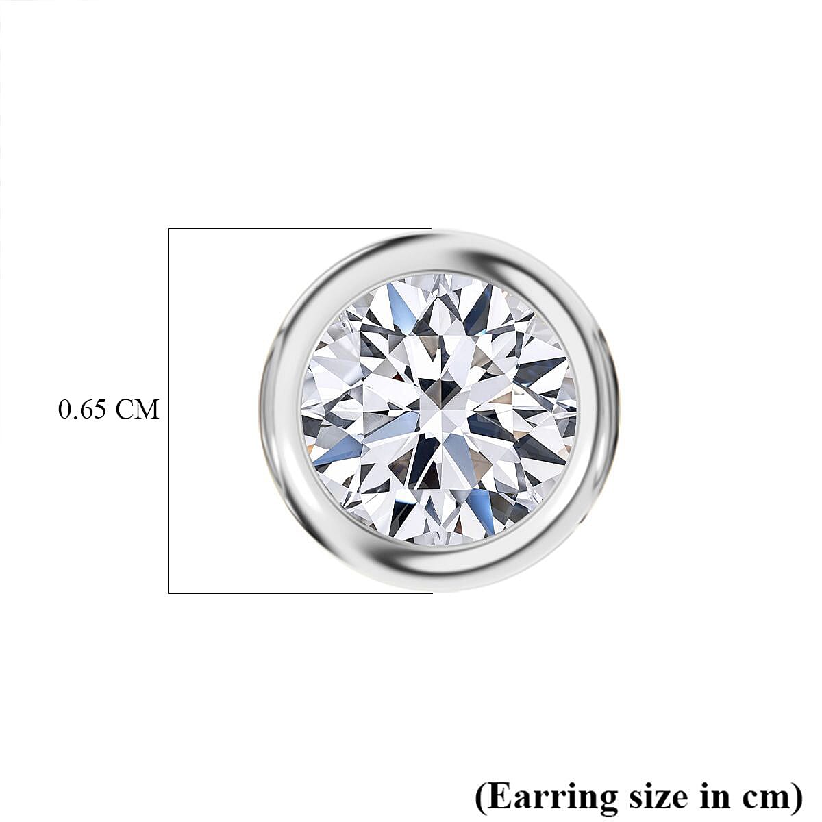 Luxuriant SI-GH Lab Grown Diamond Screw Back Earring in Rhodium Overlay Sterling Silver 1.02 Ct.