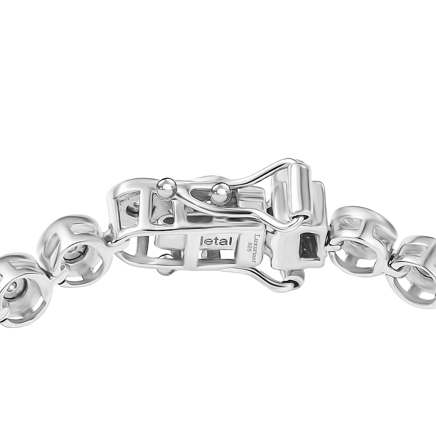 Luxuriant SI-G-H Lab Grown Diamond Tennis Bracelet (Size - 8) with GB Lock Box in Rhodium Overlay Sterling Silver, Silver Wt. 11.50 Gms
