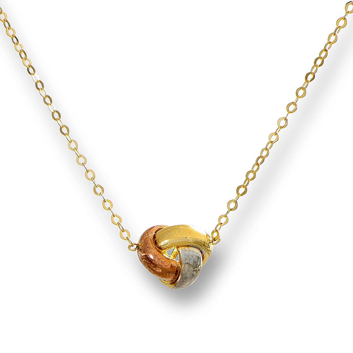 Maestro Collection - 9K Yellow Gold Necklace (Size - 18) with Spring Ring Clasp