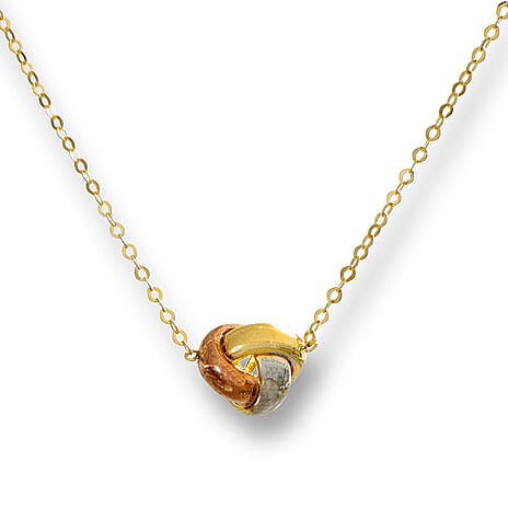 Maestro Collection - 9K Yellow Gold Necklace (Size - 18) with Spring Ring Clasp