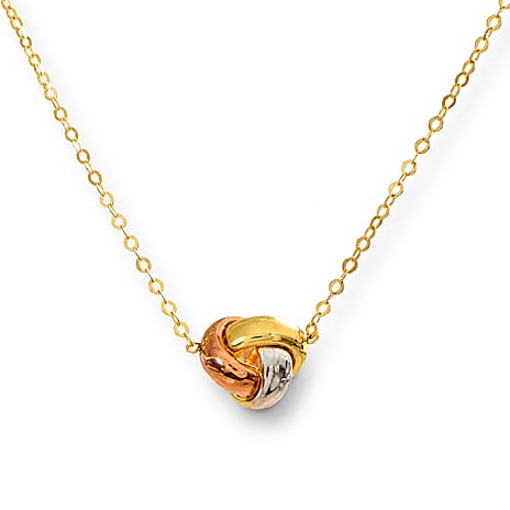 - 9K Yellow Gold Necklace (Size - 18) with Spring Ring Clasp