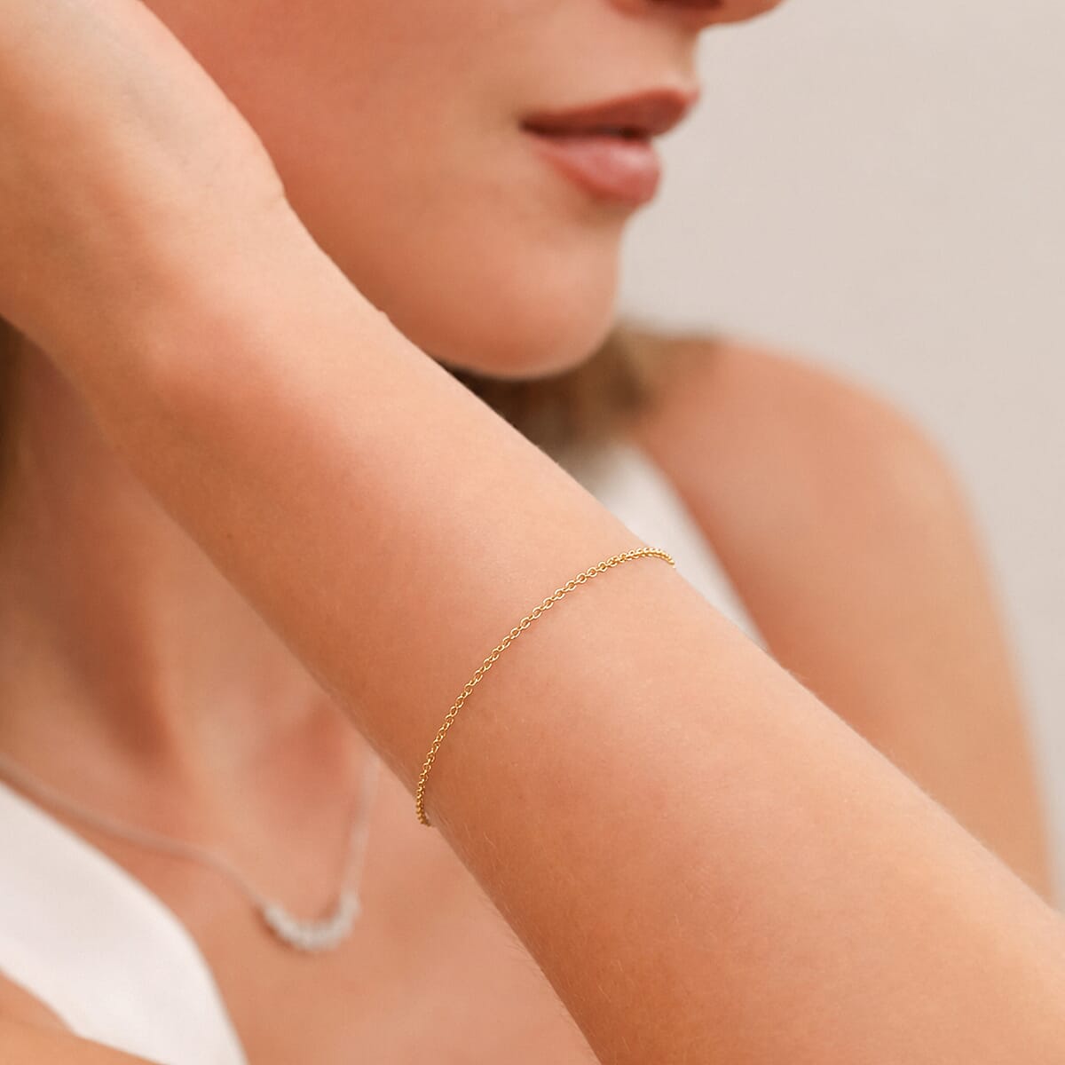 Maestro Collection - 9K Yellow Gold Link Chain Bracelet (Size - 7.5) with Spring Ring Clasp