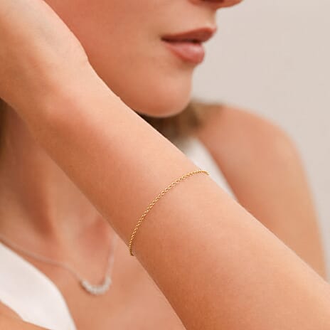 Maestro Collection - 9K Yellow Gold Bracelet (Size - 7.5) with Spring Ring Clasp
