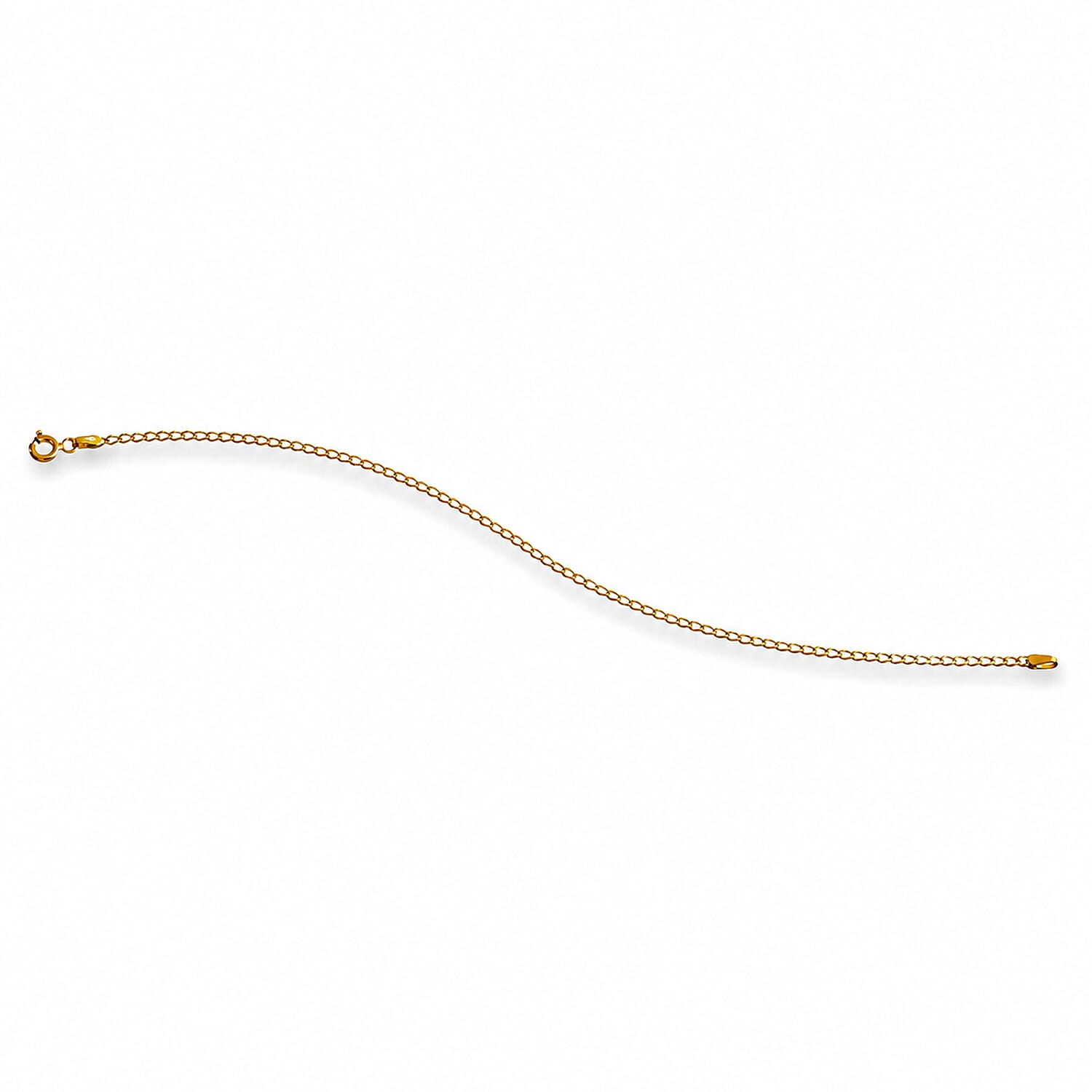 Maestro Collection - 9K Yellow Gold Link Chain Bracelet (Size - 7.5) with Spring Ring Clasp