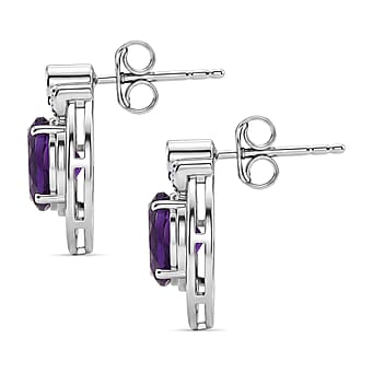 https://tjcuk.sirv.com/Products/84/8/8481307/D-Joy-African-Amethyst-Emerald-White-Zircon-Fancy-Earring-in-Platinum-_8481307_3.jpg?w=342&h=342