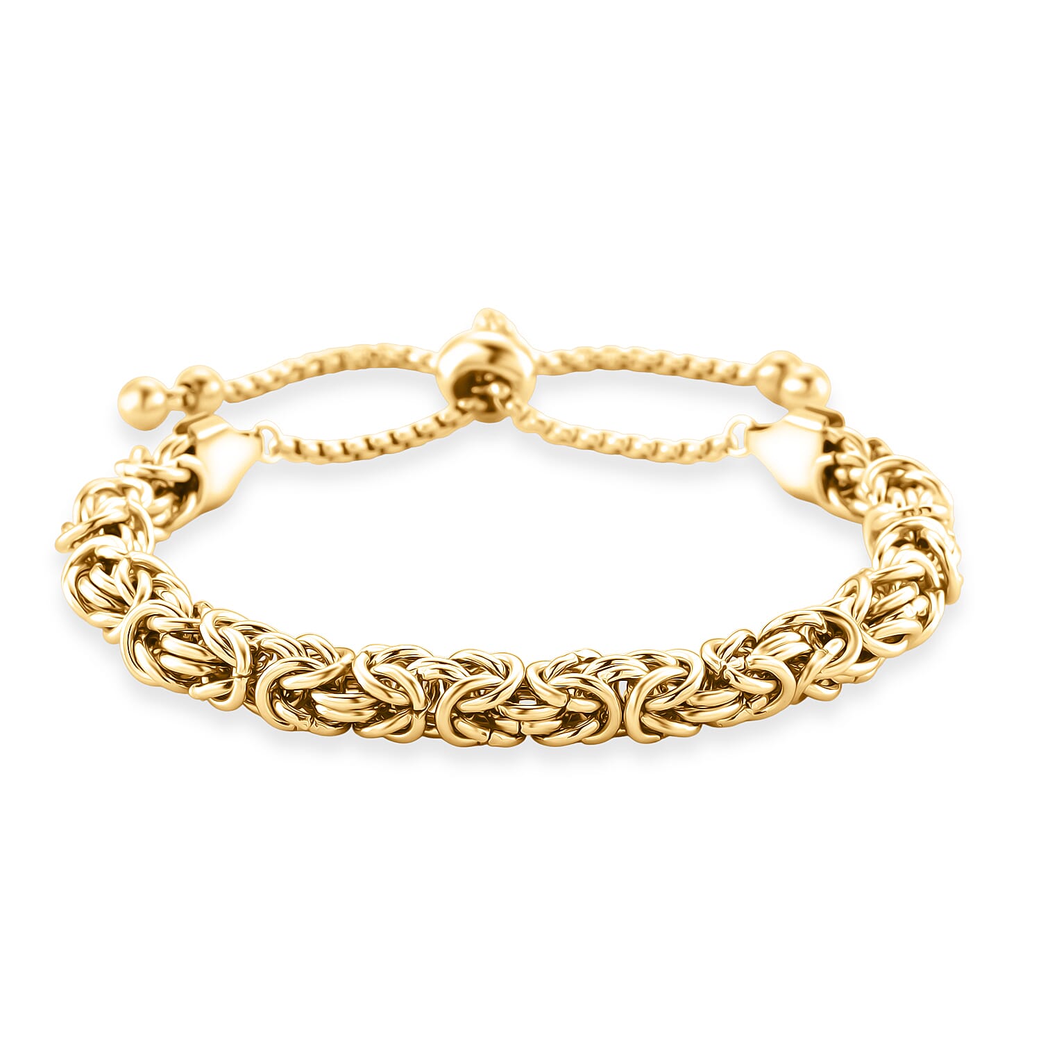 Adjustable Bracelet (Size - 9.5) in Yellow Gold Tone