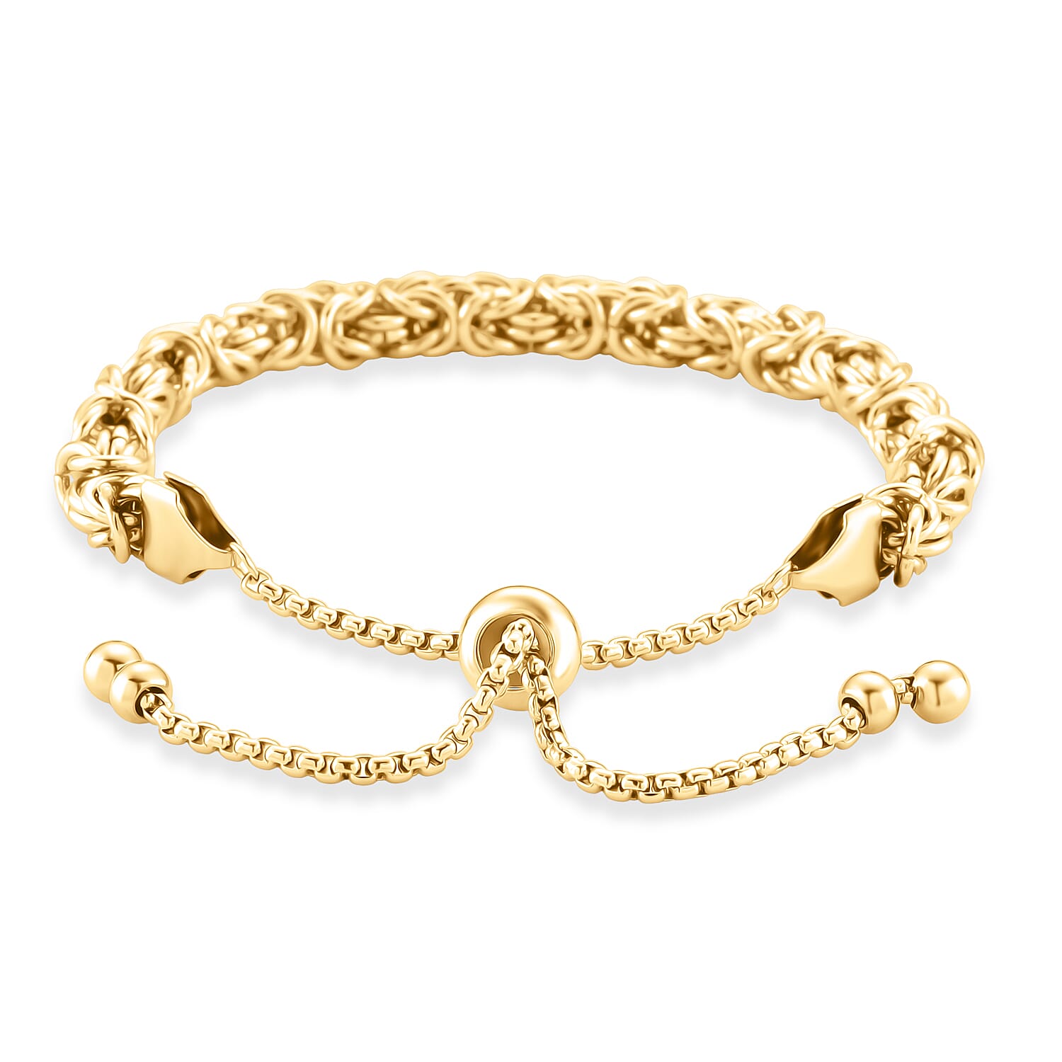 Adjustable Bracelet (Size - 9.5) in Yellow Gold Tone