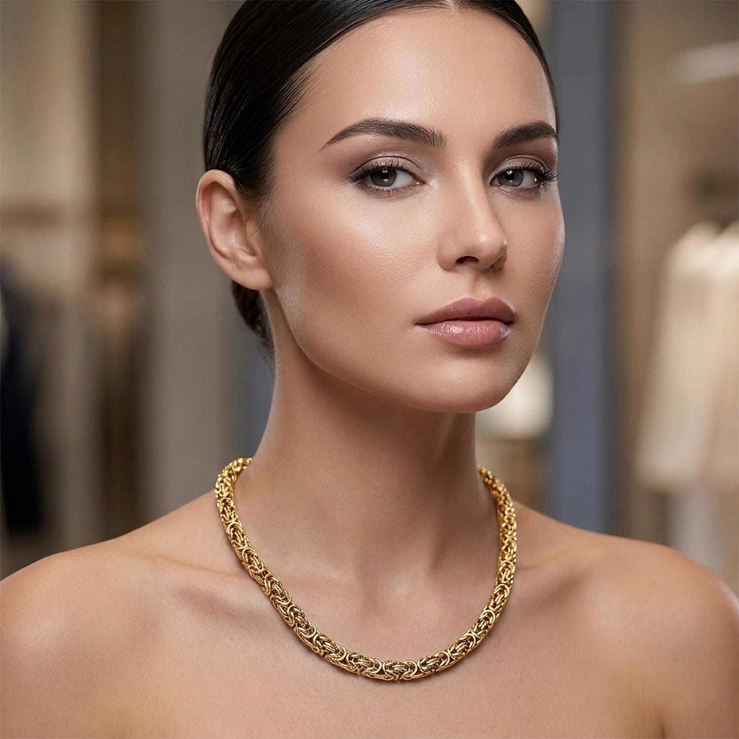 Necklace (Size - 20) with Lobster Clasp in Yellow Gold Tone