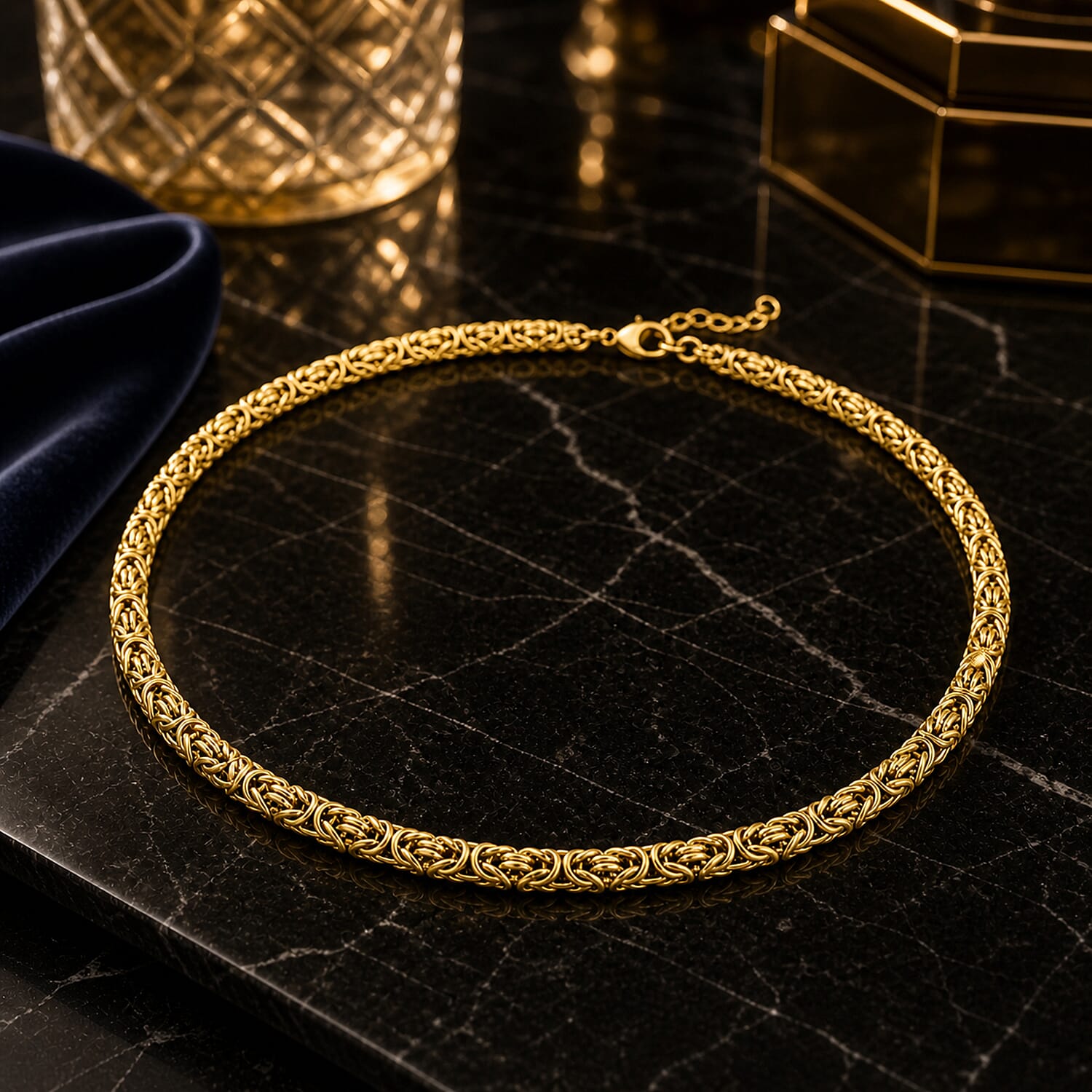 Necklace (Size - 20) with Lobster Clasp in Yellow Gold Tone