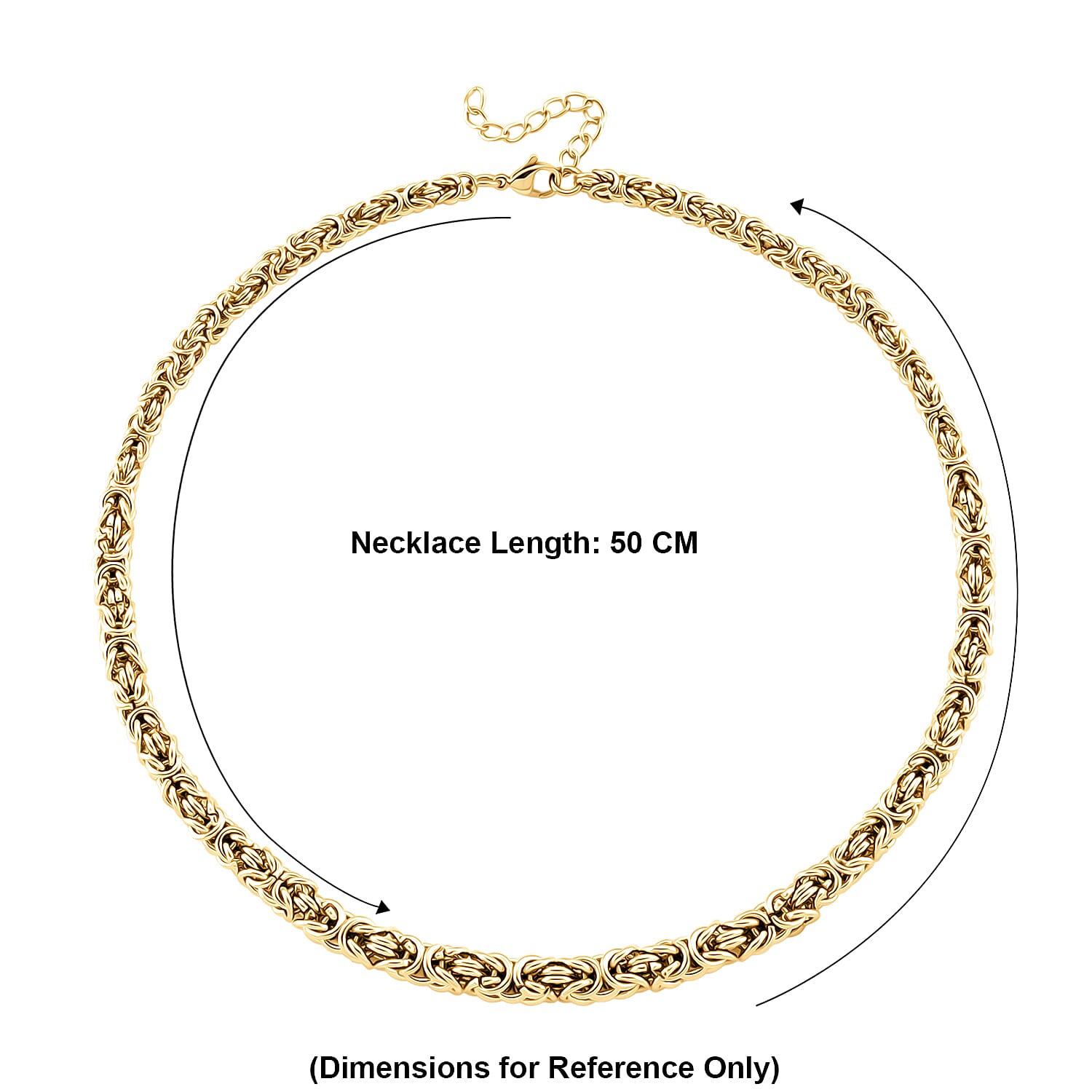 Necklace (Size - 20) with Lobster Clasp in Yellow Gold Tone