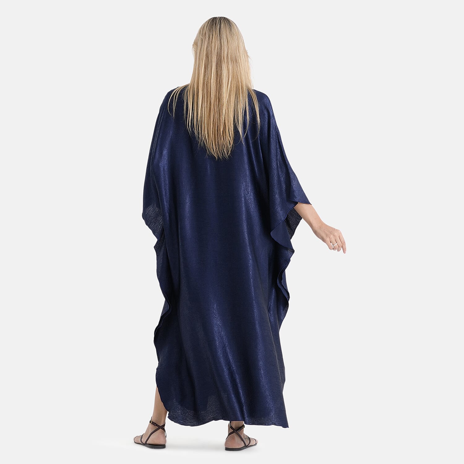 La Marey Solid Kaftan (Size - One Size) - Blue