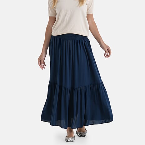 La Marey Patterned Skirt (Size - One Size) - Blue