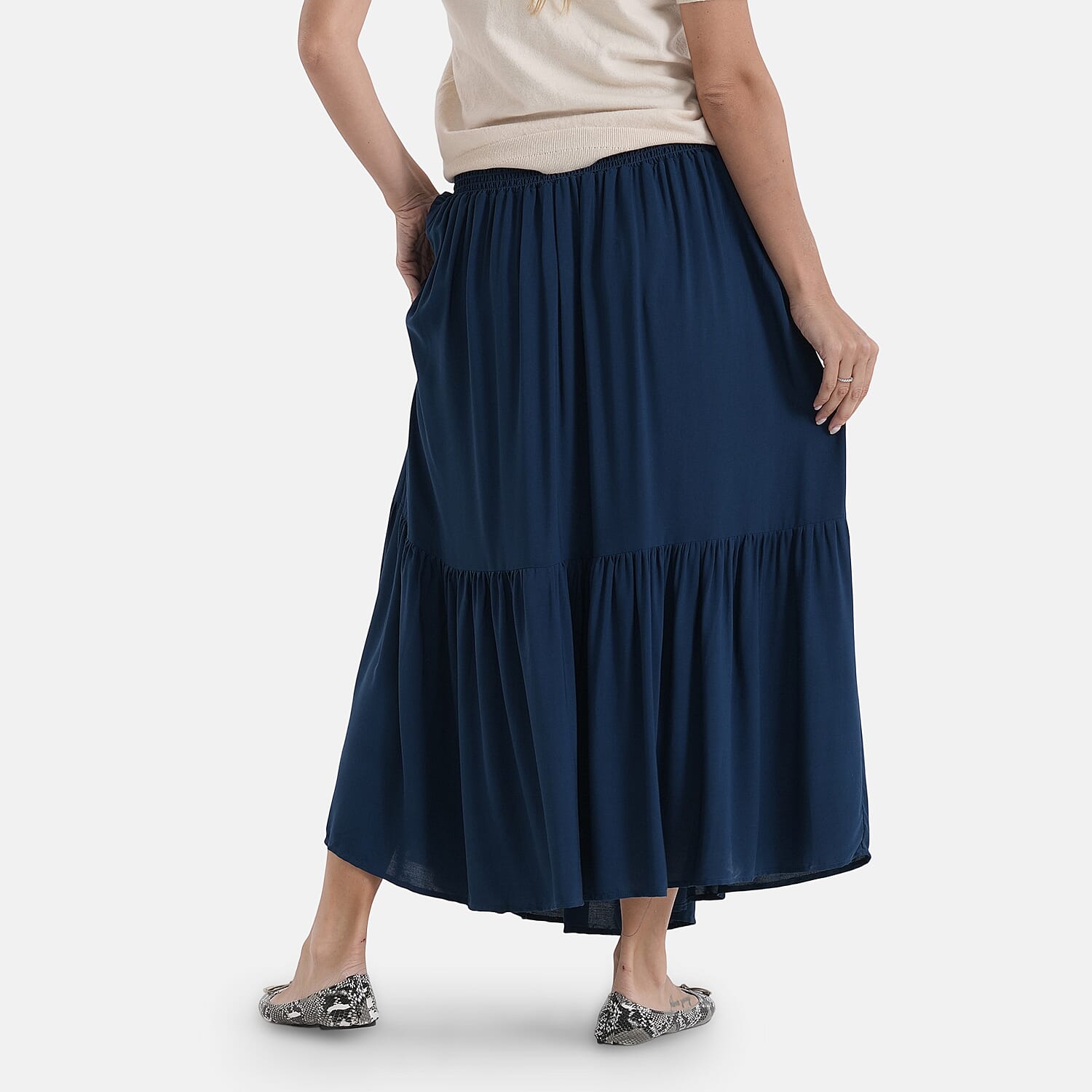 La Marey Patterned Skirt (Size - One Size) - Blue