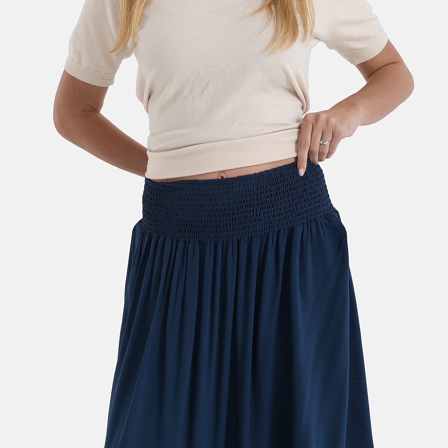 La Marey Patterned Skirt (Size - One Size) - Blue