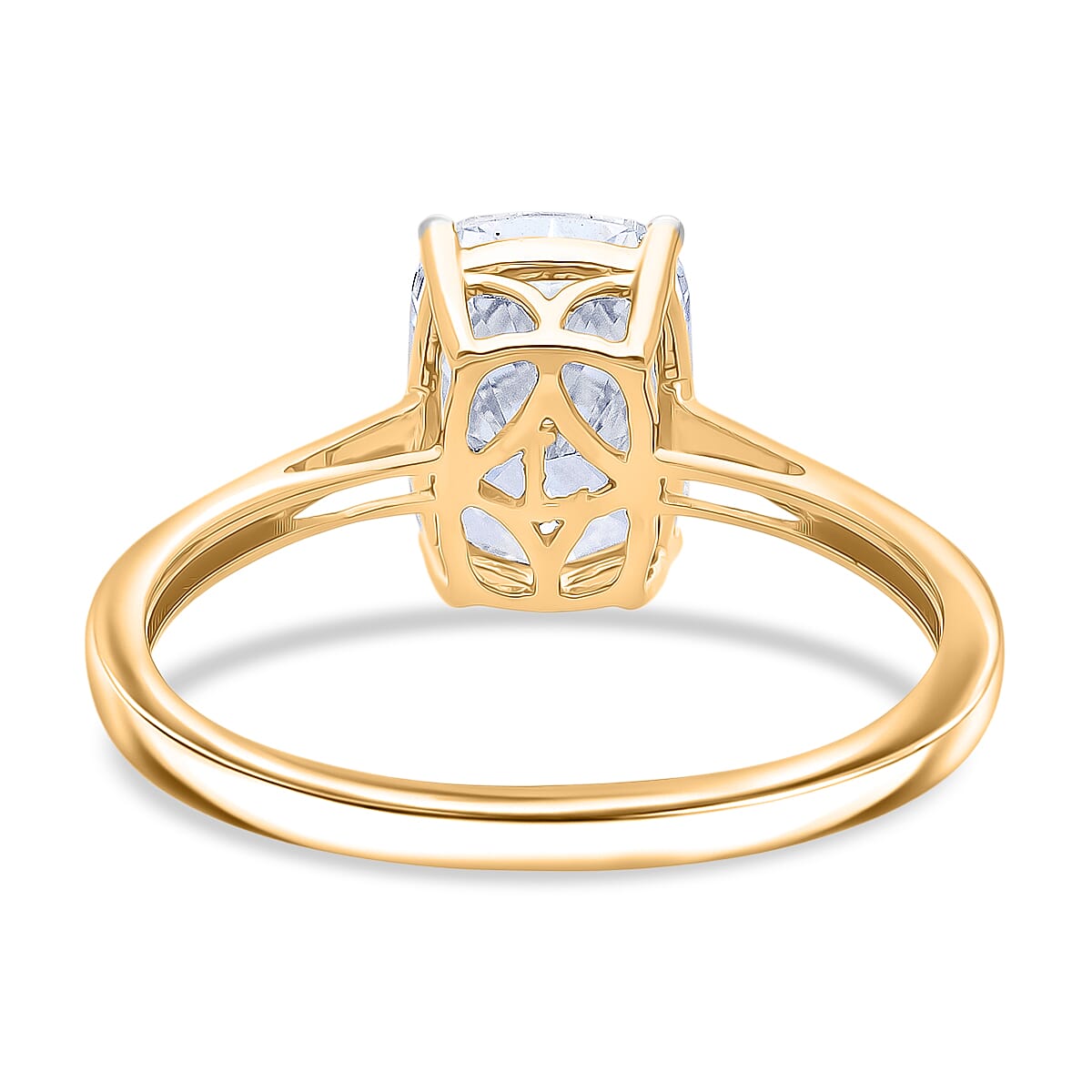 Luxuriant 18K Yellow Gold IGI Certified VS-EF Lab Grown OLD MINE CUT Diamond Solitaire Ring 3.00 Ct