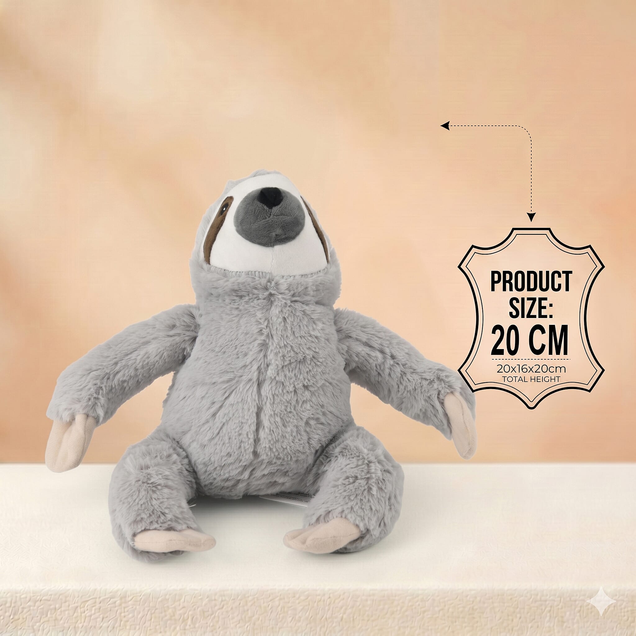 LIVMORE Decorative Plush Koala Door Stopper -  (20x16x20 cm) - Grey