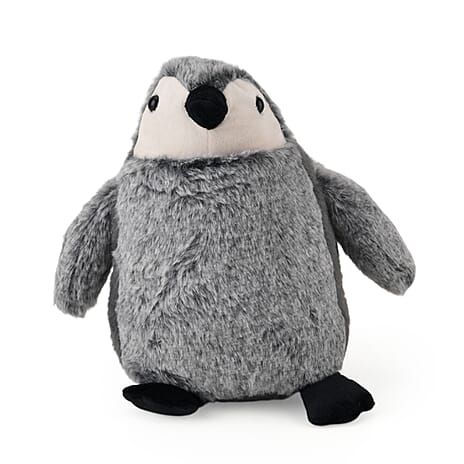 LIVMORE Decorative Plush Cat Door Stopper - Anti-Slam & Lockout Protection & Pinch-Free Safety (16x20x15 cm) - Grey